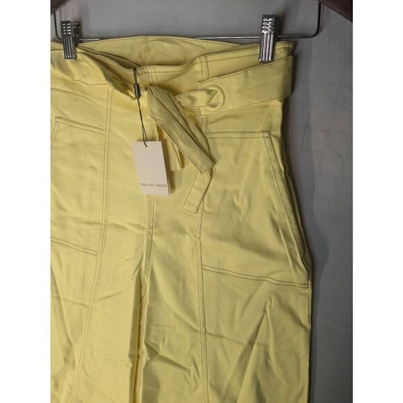 NWT REVOLVE The East Order Goldie Lemon Yellow Ultra High Waisted Flare Pants S - Picture 6 of 12